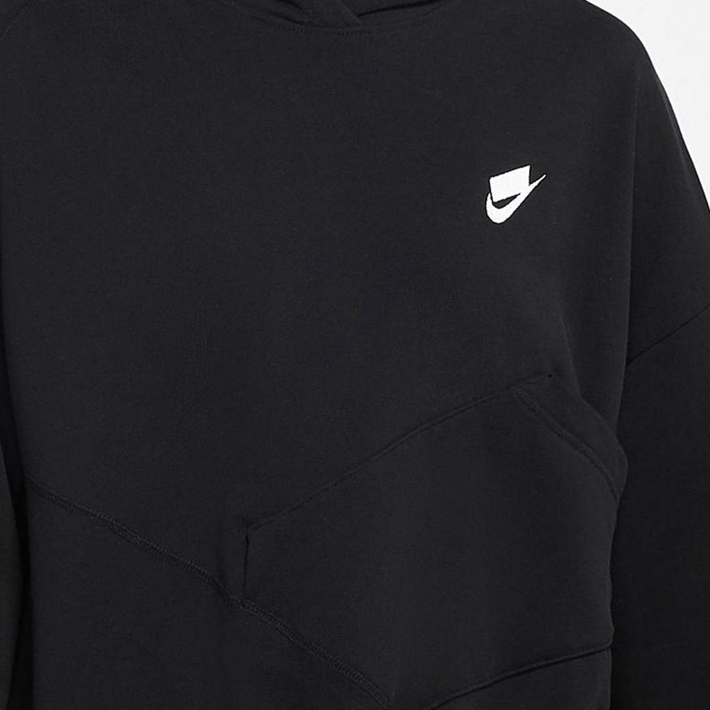 Nike Logo Pullover Hoodie Women Tops Black DQ5534-010