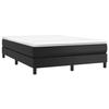 3144261 vidaXL Lit à sommier tapissier avec matelas Noir 140x200 cm Similicuir