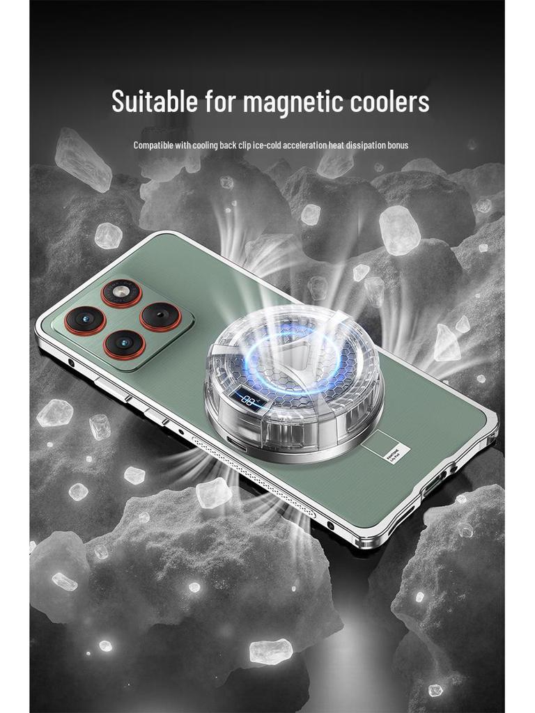 Motorola X70 Air Pro Cooling Metal Frame Edge 60s Seahorse Buckle Case, Cross-Border Compatible
