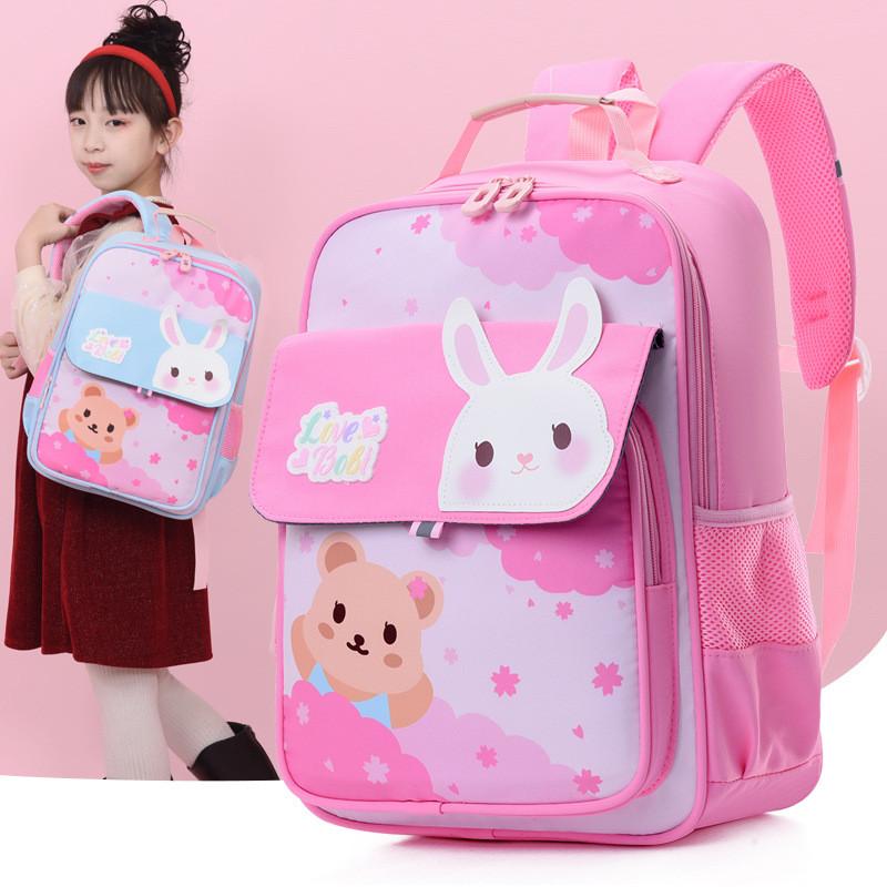 Rabbit Pattern Cartoon School Backpack For Toddler  Comfortable Strap Shoulder