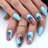 Spring/Summer Ladder Armor Blue Ocean Coconut Nail Art Set - 24 Removable Pieces