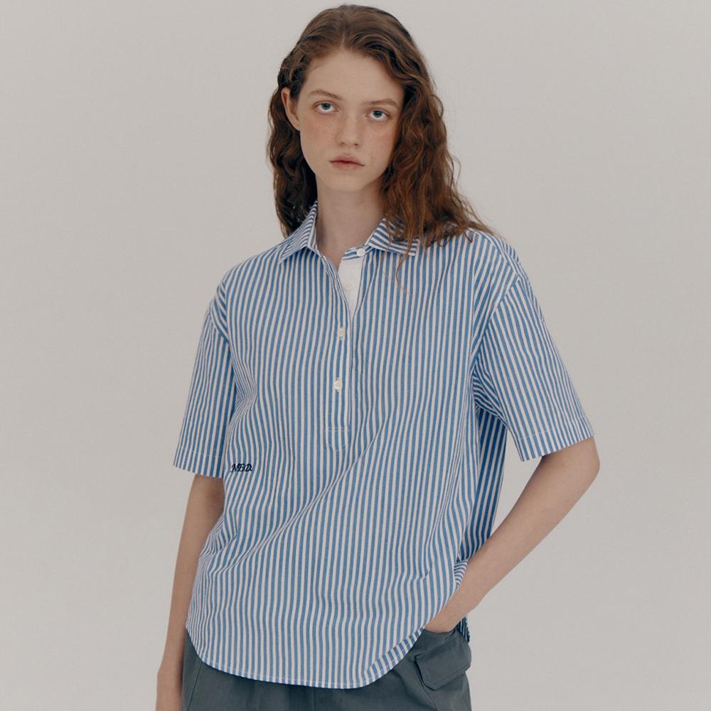 Nowood Half-Short Shirt (Stripe) Free