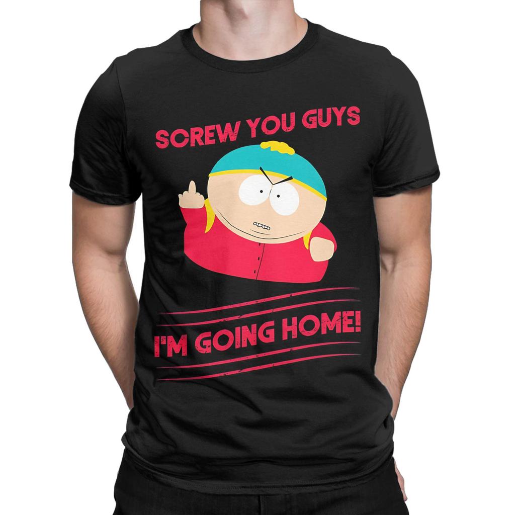 Screw you guys Funny 100% Cotton T-Shirt S-South Park Tees Tops For Men