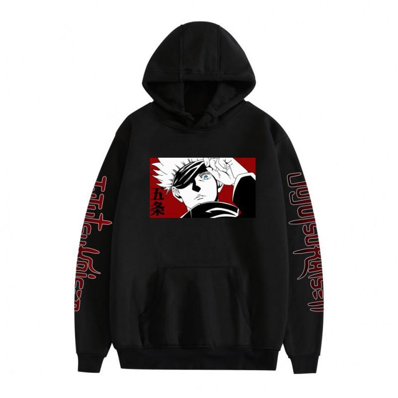 Jujutsu Kaisen Anime Hoodie Cartoon Print Loose Fit Sweatshirt Teens Couples