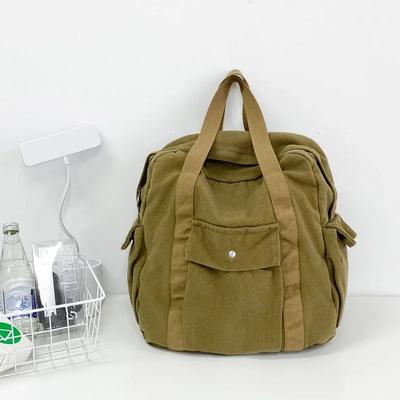 Rekreacja Sport Klasyczny styl Retro Casual Plecaki Solidny zamek błyskawiczny Płócienne wytrzymałe torby na ramię dla unisex