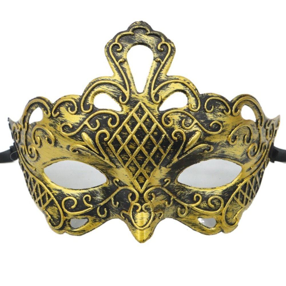 

Party Cosplay Props Halloween Masks Plastic Half Face Mask Jazz Flat Head Mask Men Style 29