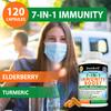 Elderberry Fruit Extract Dietary Supplement, With Vitamin C, D3, 120 Capsules Per Bottle