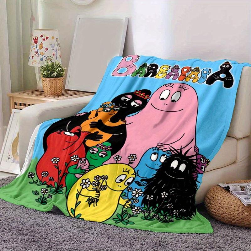 1pc, Barbapapa Throw Blanket, Soft & Cozy Blanket for Friends, Home Decor, Couch Cover, Travel, Camping, Office Nap, Gift IdeaB011