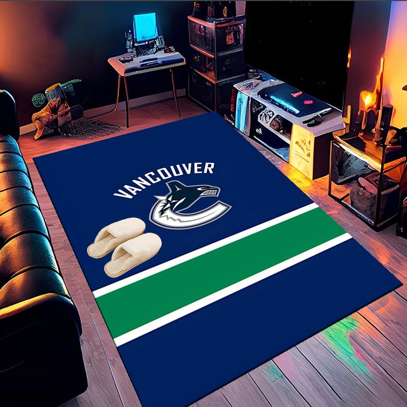 Vancouver Hockey Art Area Rug Suitable for Indoor And Outdoor,Carpets for Kitchens, Homes, Offices, Living Rooms,Home Decor,Christmas Gift