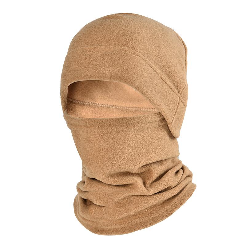 Tactical Fleece Hat&Scarf Set Thermal Head Cover Winter Warm Balaclava Face Mask Sports Cycling Bonnet Neck Protector