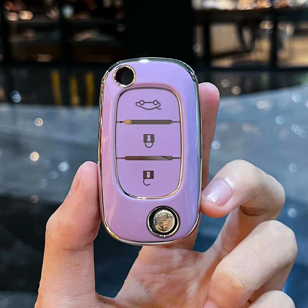 IPUDIS 3 Button TPU Car Key Case Cover Fits Mercedes