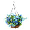 Artificial Hanging Flowers In Basket Ornament Flower Centerpieces Hanging Plant Chain Flower Pot for Lawn Yard Garden Patio