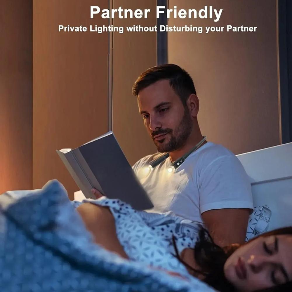 Lampka do czytania na szyję Łóżko Giętka Długotrwała Przenośna USB Akumulatorowa Nowość Elastyczne Oświetlenie LED do książek