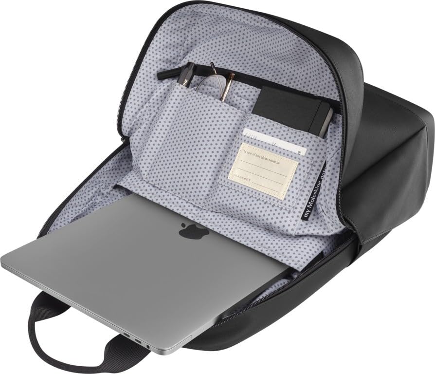 Moleskine Classic Backpack, 15-inch Laptop Storage, Men's, Black, Model ET23C2BKBK, One Size