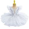 Modern Ballet Tutu White Princess Dress Fashion Performance Clothes  Kids Girls