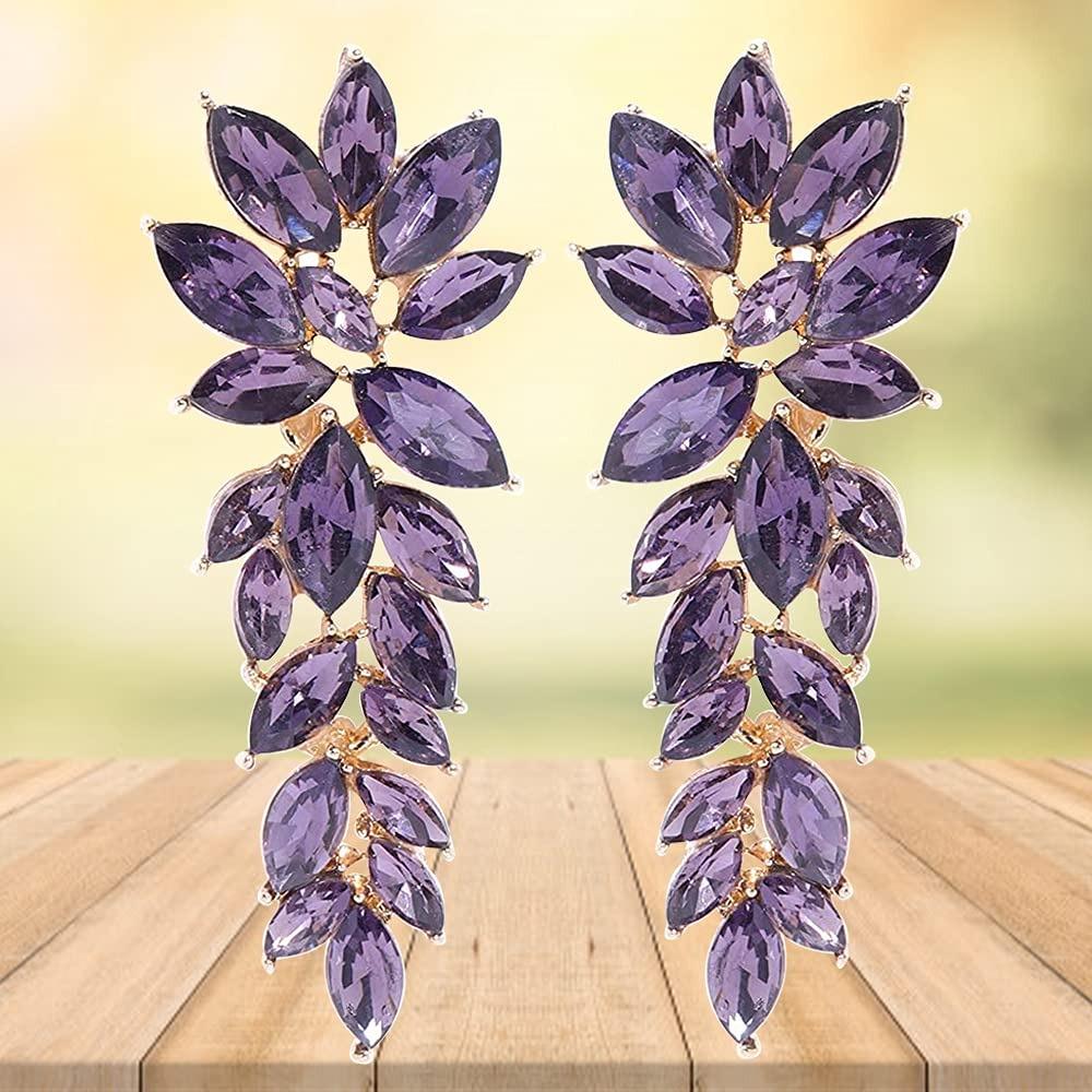 

Модные украшения Серьги Подвески Серьги Кристальные серьги для девочек и женщин Onesize фиолетовый