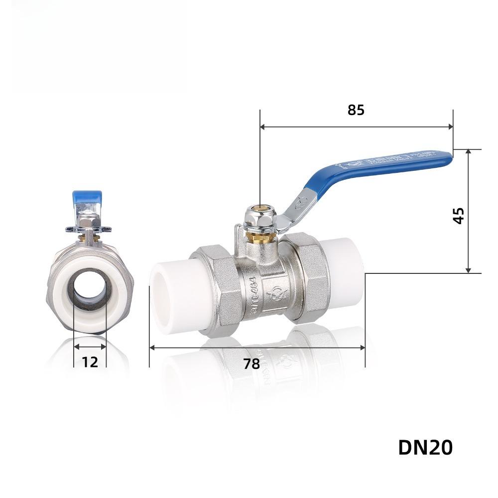 Home Double Loose PPR Ball Valve 20 25 32 Pipe Brass Tap Water Pipe Fittings Hot Melt Pipe Switch Loose Valve 1/2" 3/4" 1"
