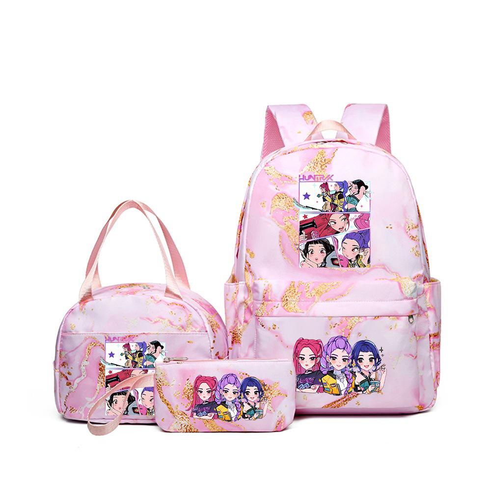 Witch Hunter Three-Piece Backpack Girl Digital Printing Elementary School Bag Large Capacity Backpack