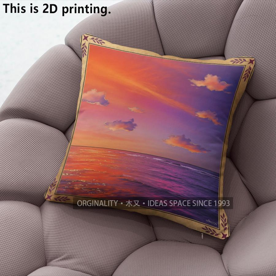Sunset Ocean Scene Decorative Throw Pillow Covers Pattern Cushion Cover Suitable For Sofa Bedroom Car Pillow Cover 40x40cm