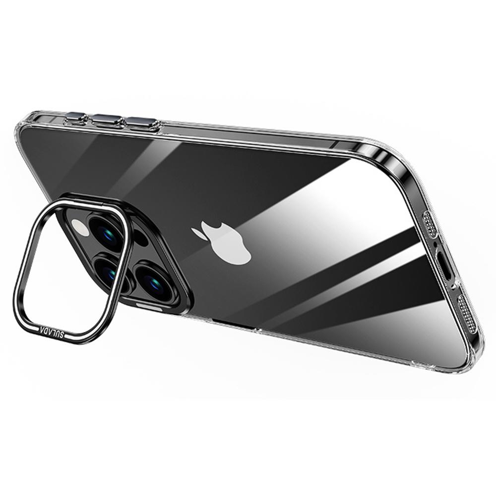 

SULADA Чехол для iPhone 16 Pro Складная подставка-kickstand для камеры ТПУ+ПК Прозрачная крышка для телефона A