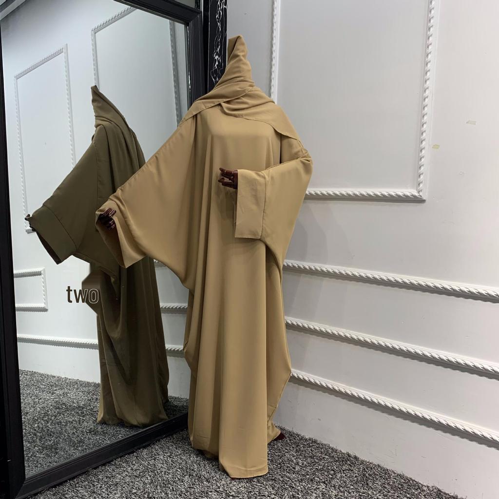 2021 Loriya Plus Size European/American Robe Dress with Matching Hijab - LR468 Special Edition