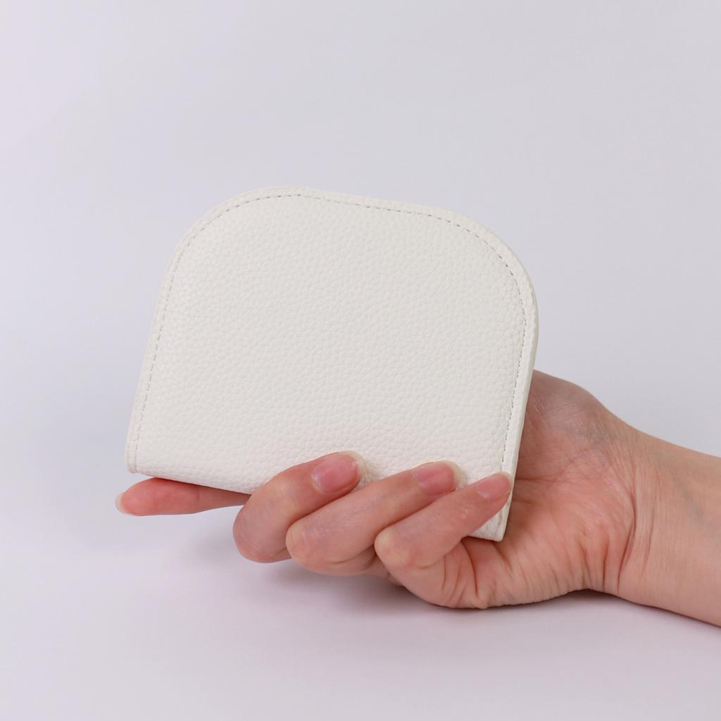 Newest Style Small Wallet Semi-Circle Solid Color Mini Coin Purse Simple High-End Multi-Card Slot Card