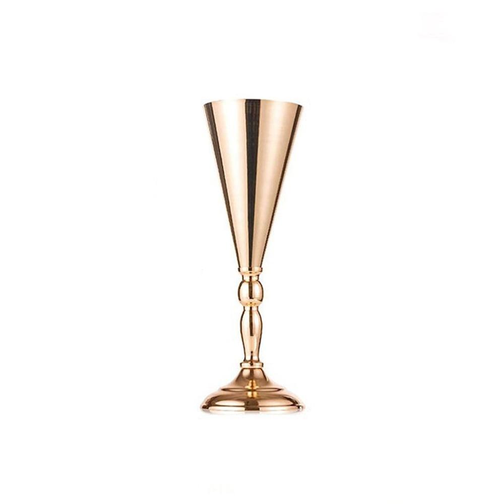 European Style Wedding Flower Vases Golden Silver Candle Holder Metal Vases  Hotel Banquet