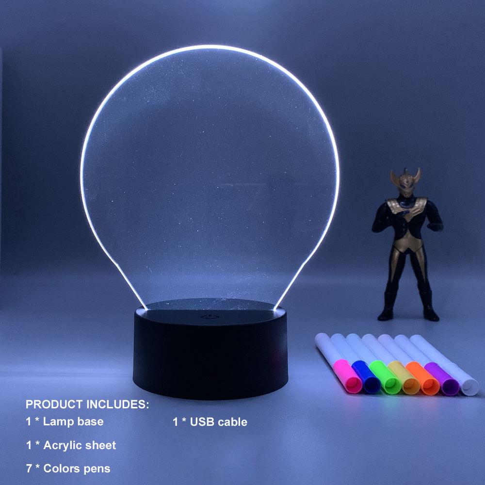 Creative Led Night Light Note Board Message Board With Pen USB Power Decor Night Lamp Message Board 3D Lights