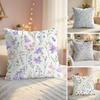 Pastel Botanical Floral Eco Linen Cushion Cover DoubleSided Print Breathable Pillow Case Hidden Zipper Home Decor Gift