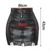 Casual Women PU Leather Skirt Clothes High Waisted Dress Y2K Black Pencil Bodycon for Girl