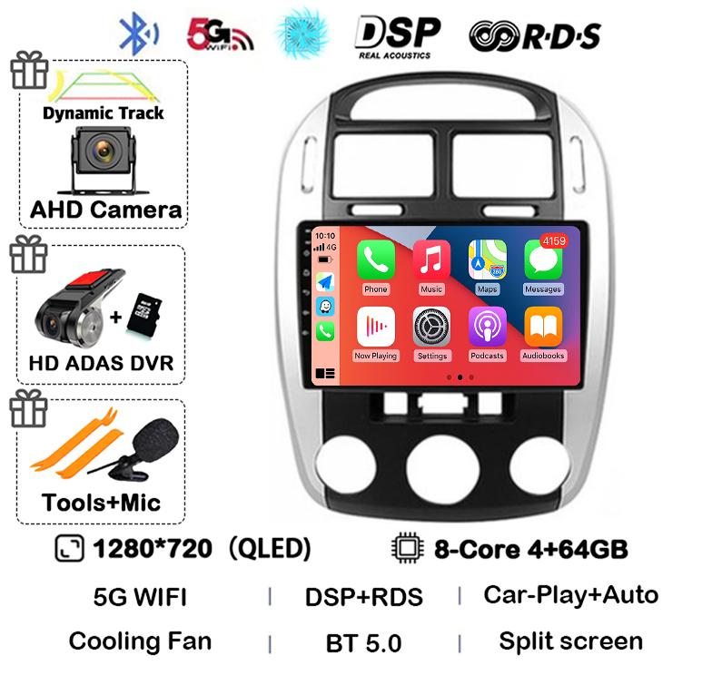 Android 14 Car Radio For Kia Cerato 2004 - 2008 Multimedia Video Player Navigation GPS Carplay Auto WIFI 360 Camera Audio Stereo