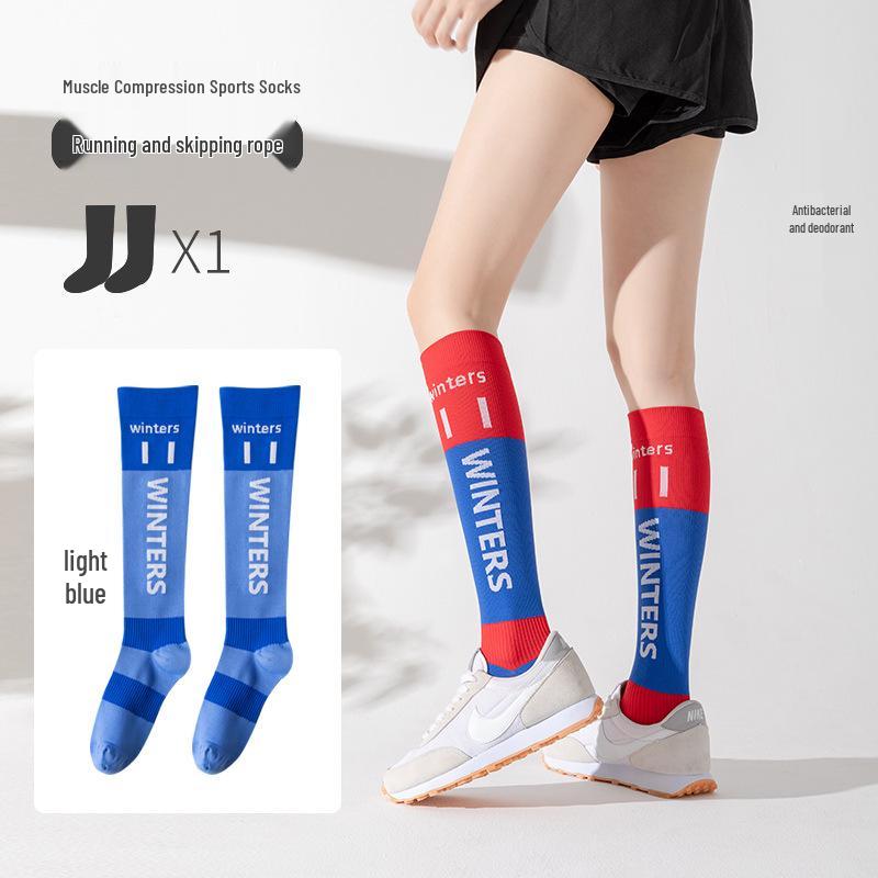 Women's Professional Kinesiology Compression Socks: Over-the-Knee, Ideal for Running, Jump Rope, Marathon, Frisbee, and Fitness