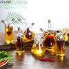 2-in-1 Double Layer Bottle Sauce Oil Vinegar Glass Bottle Condiment Seasoning Sealed Kitchen Storage Bottles Jars Kitchen Tools