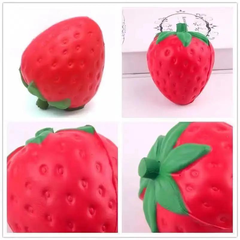 Super Jumbo Strawberry Squishy Cream Scented Slow Rising Non-Toxic Anti-Anxiety Squeeze Venting Toy for Kids Adults