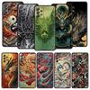 Chinoiserie Loong Flower Dragon Phone Case for Samsung Galaxy A55 A35 A17 A07 A15 A13 A25 A72 A73 A32 A52 A52S A41 5G Soft TPU