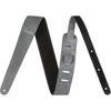 Fender Strap 2” Suede Strap, Black/Gray, Reversible