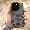 Luxury Retro Rose Matte Soft Leather Phone Case For iPhone 15 14 Plus 13 12 11 Pro Max Lens Protection Shockproof Silicone Cover