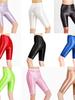 Pantaloni Scurți Noi cu Luciu de Ulei din Plasă Șapte Puncte Pantaloni Sexy de Yoga Elasticitate Ridicată Perspectivă Stil Coreean Modă Femei Policrom 4Hoa