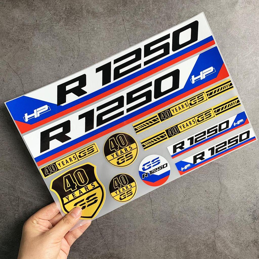 kfwhl7 Reflective Stickers for BMW Motorcycles - Helmet Decals with BMW Logo for G310GS/S1000RR/1200GS