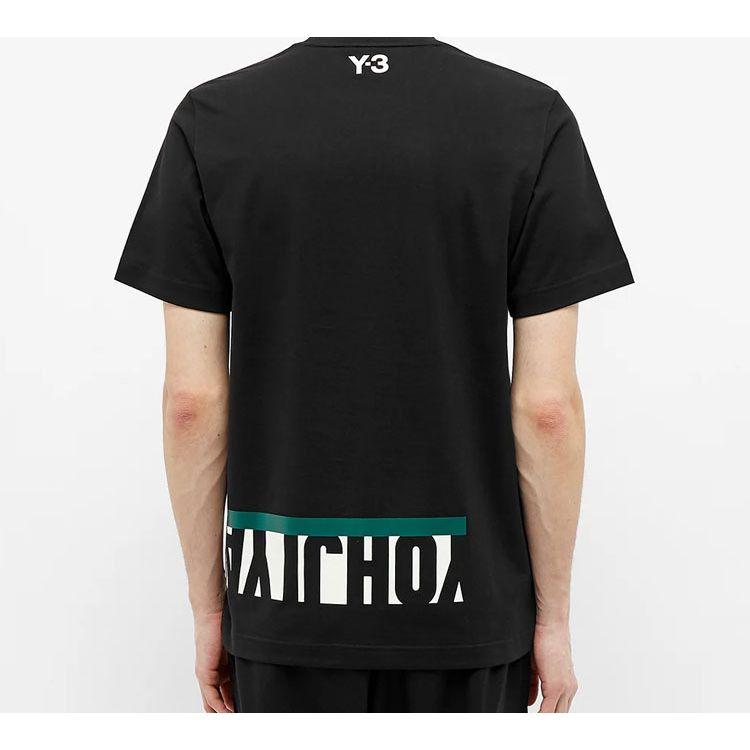 Y-3 Multi Block Grafisk T-skjorte Unisex Topper Svart FN5727