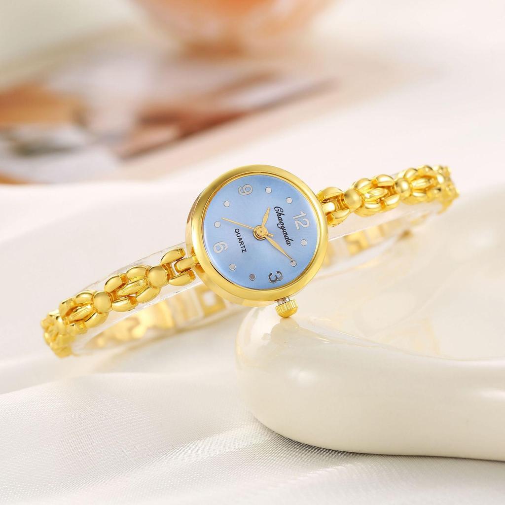 Vintage Gold Ladies Watches Elegant Thin Bracelet Quartz Wristwatch for Woman Fashion Simple Women Watch Relogio Feminino