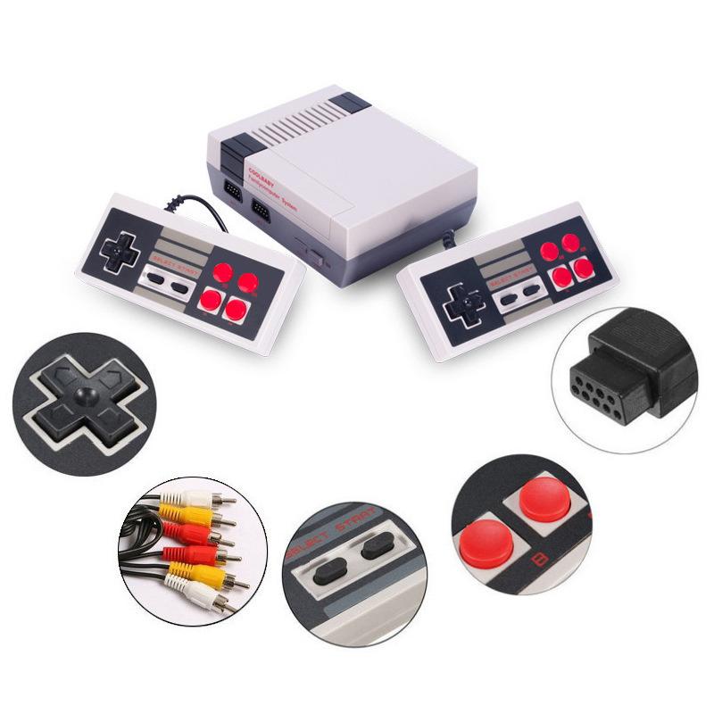 Mini Tv Handheld Family Recreation Video Game Console Av Output Built-In 620 Classic Games Dual Gamepad Gaming Player
