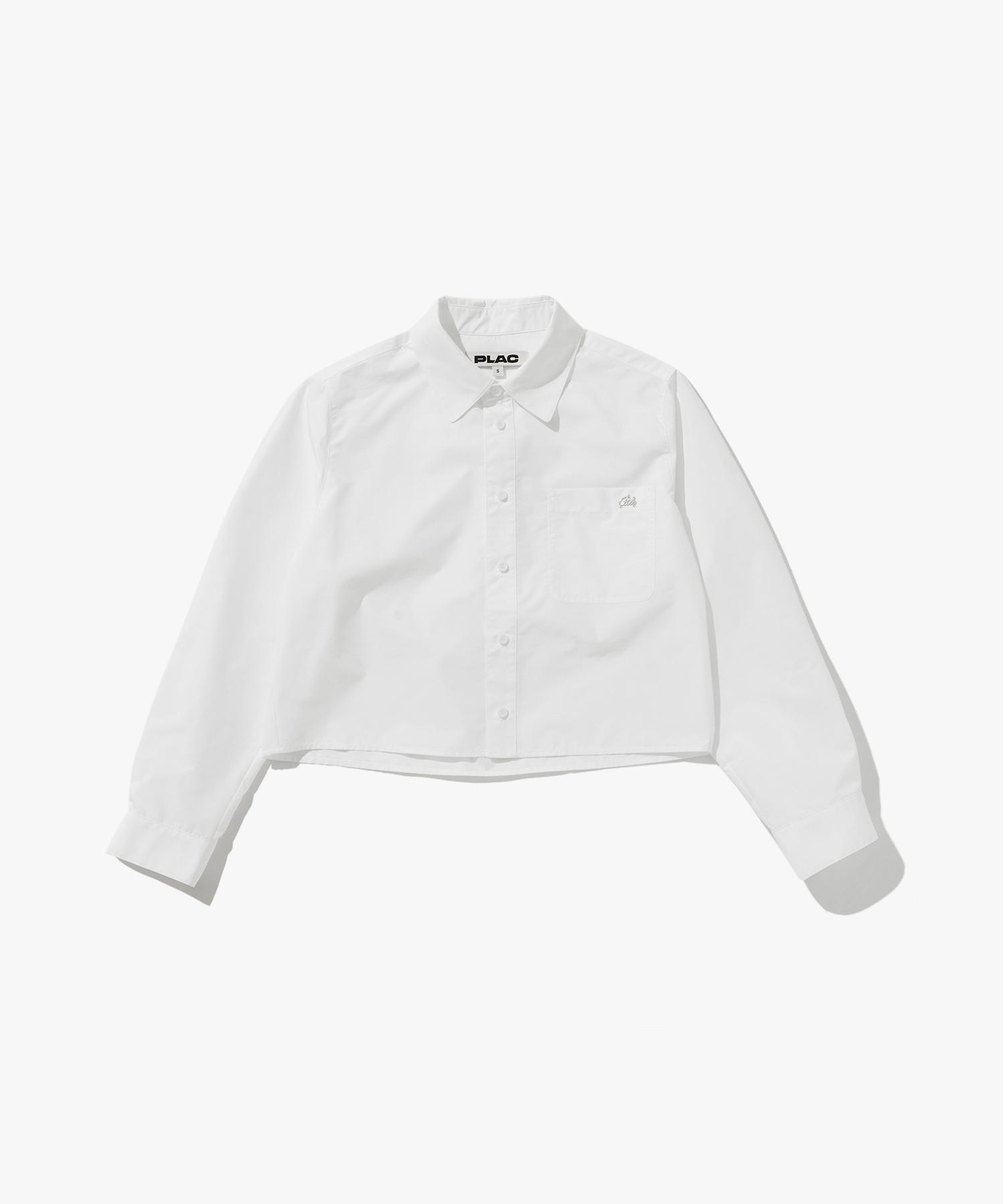 Plack Woman Layered Striped Crop Shirt White M/Free