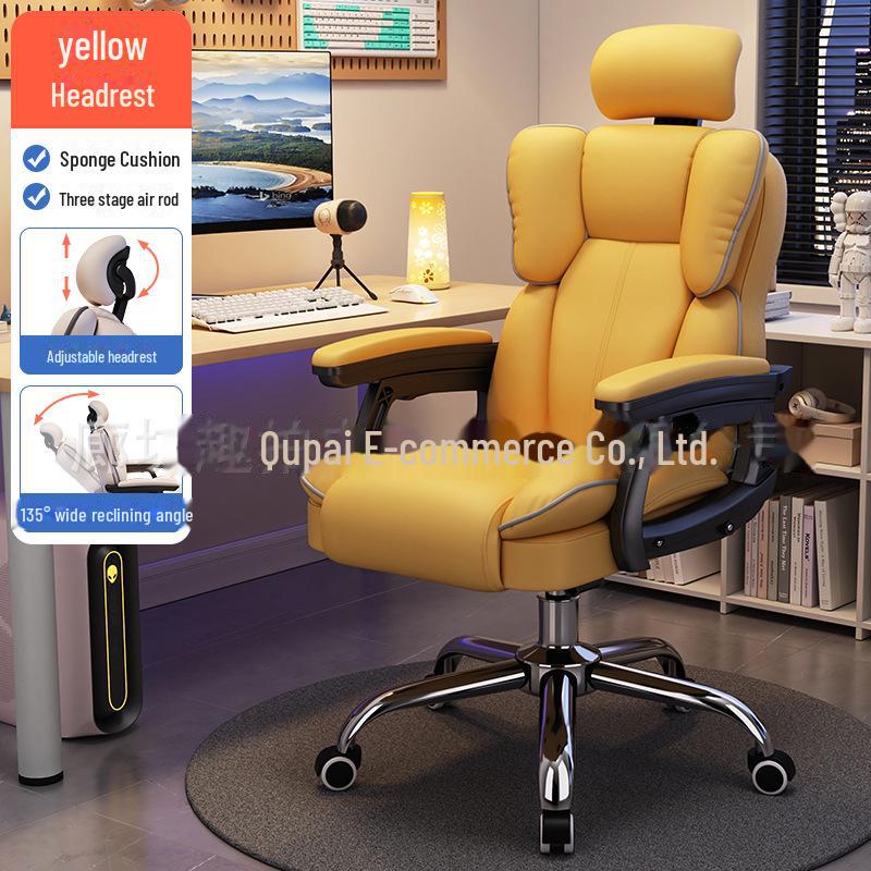 Ergonomic Gaming and Office Chair with Lumbar Support, Swivel Base, and Comfortable Backrest for Home or Dormitory Use.