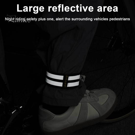 Safety Reflective Band Cycling Pants High Visibility Elastic Adjustable Men Women Bicycle Night Running Warming Leg Ankle Strap Accessories