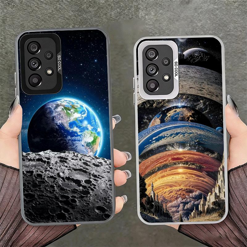 Earth Stars Space Universe Shockproof Phone Case for Samsung A17 A16 A15 A14 A37 A57 A36 A56 A26 A35 A55 A25 A34 A54 A24 A13 A23