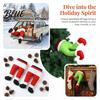 Xmas Tree Ornament for Kids Christmas Elf Stuffed Leg Ornaments Santa Green/Red Legs Decorations Poseable Indoor Fireplace Holiday Door Wreath
