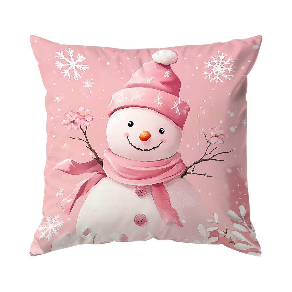 Modern Pink Christmas Pillowcase Bedroom Sofa Cushion Cover 100% Polyester Living Room Cushion Pillowcase Home Decor