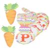 Paper Card Banner Rabbit Carrot Shape Strip Easter Festival Letter Decoration with Rope