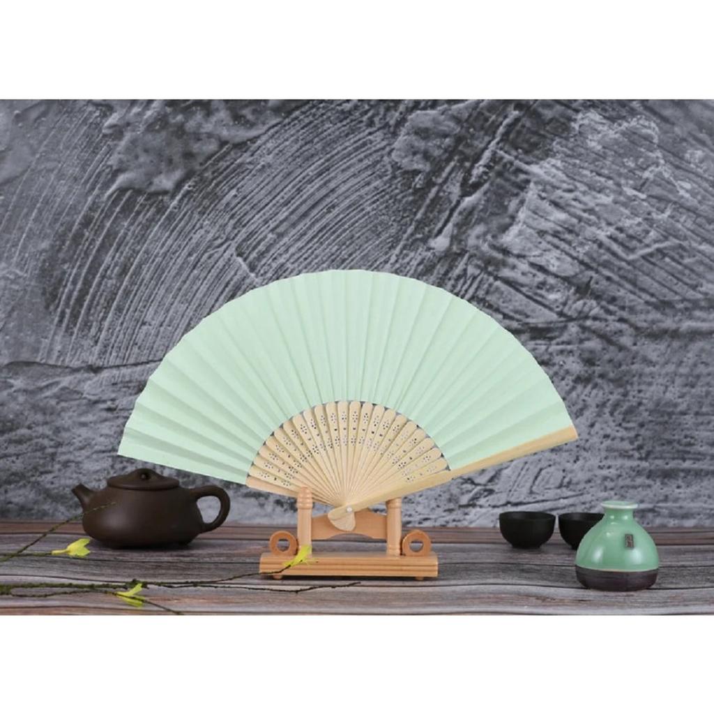 1 Peça Ventilador de Dança de Mão Estilo Chinês Padrão Personalizado Ventilador Dobrável de Bambu Ventilador de Mão para Casamento Ventilador de Flor de Bambu